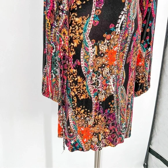 Free People Womens All Dolled Up Paisley High-Neck Mini Dress - Picture 5 of 12